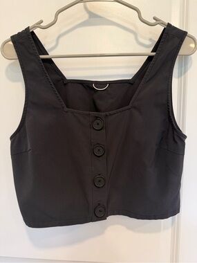WAYRE square neck button front tank